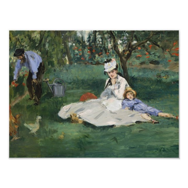 Foto Edouard Manet - La familia Monet en su jardín (Frente)