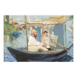 Foto Edouard Manet - Pintura de Monet en su barco de es