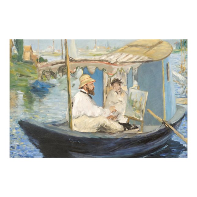 Foto Edouard Manet - Pintura de Monet en su barco de es (Frente)