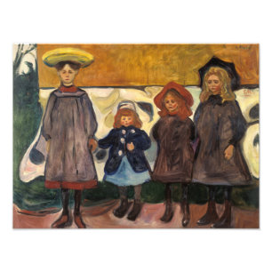 Foto Edvard Munch - Cuatro Chicas en Asgardstrand