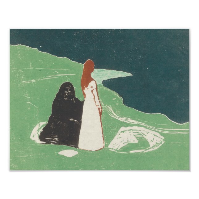 Foto Edvard Munch - Dos mujeres en la costa (Frente)