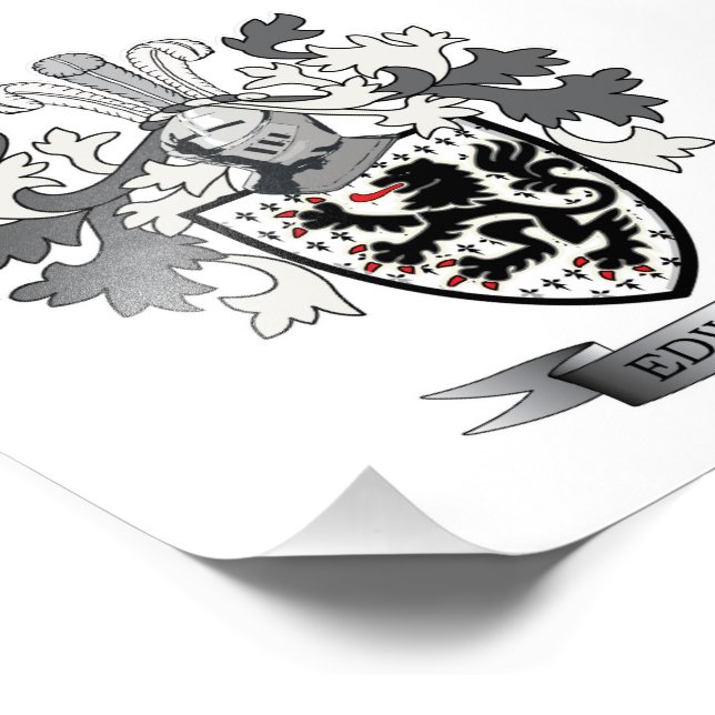 Foto Edwards Family Crest Coat of Arms (Esquina)