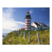 EE. UU., Maine, Lubec. Faro de West Quoddy Head