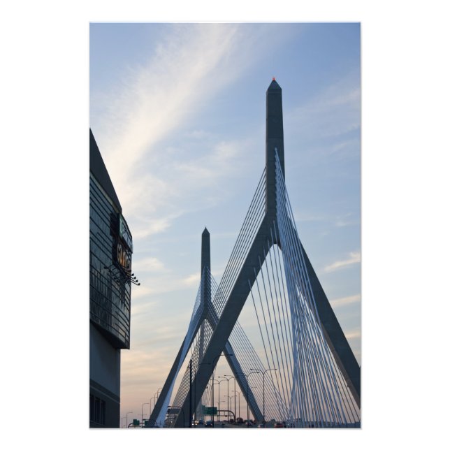 Foto EE. UU., Massachusetts, Boston. El puente Zakim. (Frente)