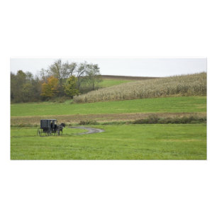 Foto EE. UU., Ohio nororiental. Carruaje Amish en granj