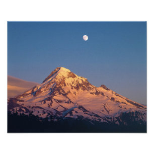 Foto EEUU, Oregón, Mt Hood. El atardecer crea un respla