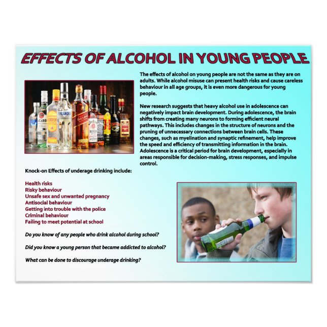 Foto Efectos del alcohol en los jóvenes (Frente)