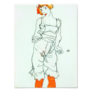 Foto Egon Schiele - Mujer En Ropa Y Arsenales
