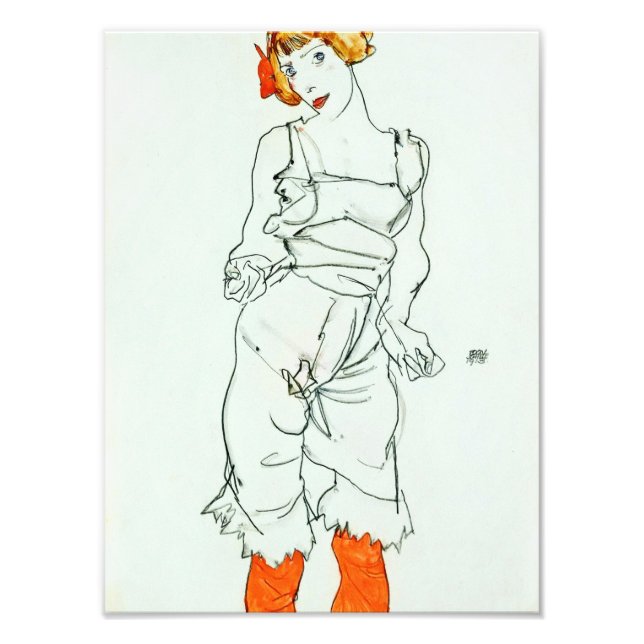 Foto Egon Schiele - Mujer En Ropa Y Arsenales (Frente)