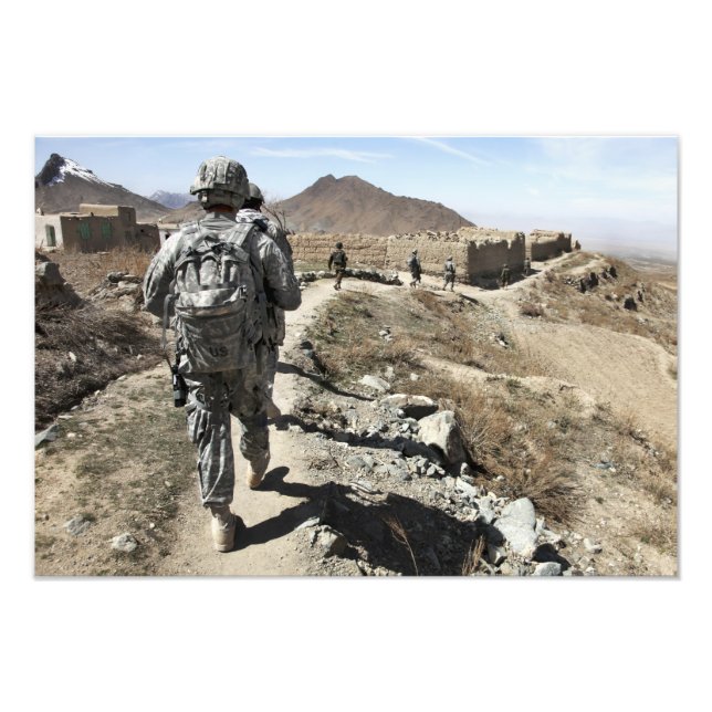 Foto Ejército Nacional Afgano y soldados estadounidense (Frente)