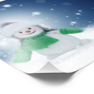 Foto El adorable personaje de muñeco de nieve de Navida