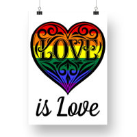 El amor es amor el corazón arcoiris LGBTQ