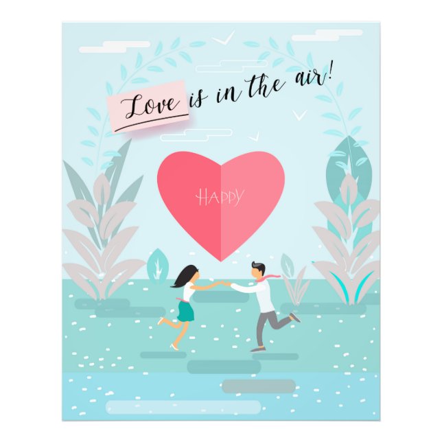 Foto "¡El amor está en el aire!" Pareja encantada moder (Frente)