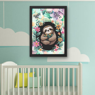 Foto El amor por la floral Sloth crece aquí