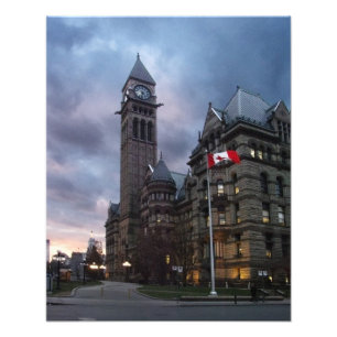 Foto El antiguo ayuntamiento de Toronto al atardecer