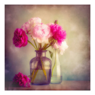 Foto El antiguo Bouquet Peony en las jaulas de vidrio