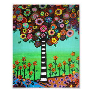 Foto El árbol de la vida mexicano florece la pintura