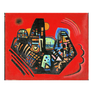 Foto El arte abstracto de Kandinsky, Negro-Rojo,