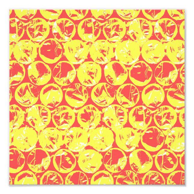 Foto El arte pop de burbuja roja y amarilla (Frente)