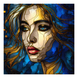 Foto El azul y la elegancia dorada - la IA en alza