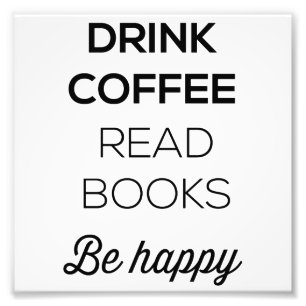 Foto El café de la bebida leyó los libros sea feliz