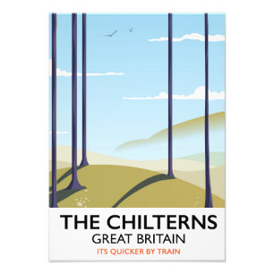 Foto El cartel de viaje de The Chilterns Gran Bretaña