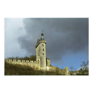 Foto El castillo de Chinon en la cima de una colina