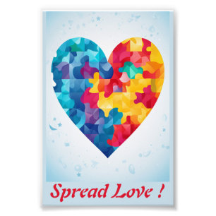 Foto El corazón del arcoiris del rompecabezas del amor