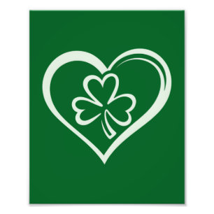 Foto El día de San Patricio es gracioso Shamrock Heart 