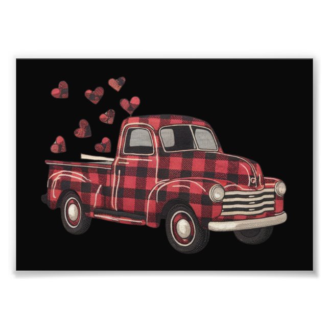 Foto El día de San Valentín Truck Funny Buffalo Plaid L (Frente)