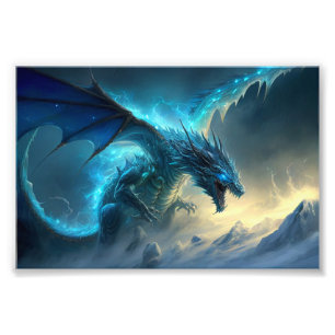 Foto El dragón de hielo, arte de fantasía, dragones, ci