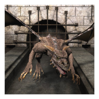 Foto El Dragón Final Muerto Está Buscando Alguna Cena -