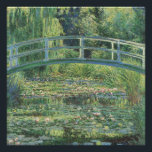 Foto El estanque Water-Lily, la pintura de aceite paisa<br><div class="desc">Claude Monet, 1899, GIverny, Francia aceite sobre lienzos, en su mayoría monocromático paisaje de arte fino, pintura al óleo impresionista que representa un tranquilo estanque tranquilo lleno de nenúfares color rosa pálido y ribetes de lirios verdes, con un puente verde sobre él. Se pueden ver sauces llorosos y otros árboles...</div>