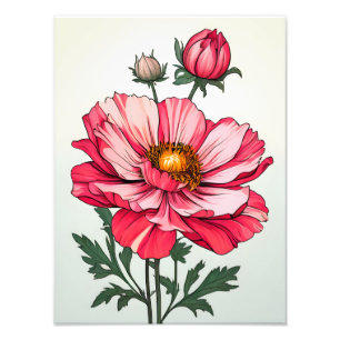 Foto El floreciente diseño floral rosado de la margarit