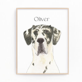 Foto El Harlequin Great Dane Art personalizado