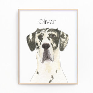 Foto El Harlequin Great Dane Art personalizado