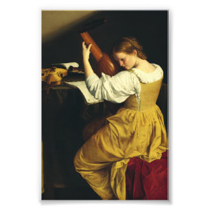 Foto El intérprete de laúd por Orazio Gentileschi Arte