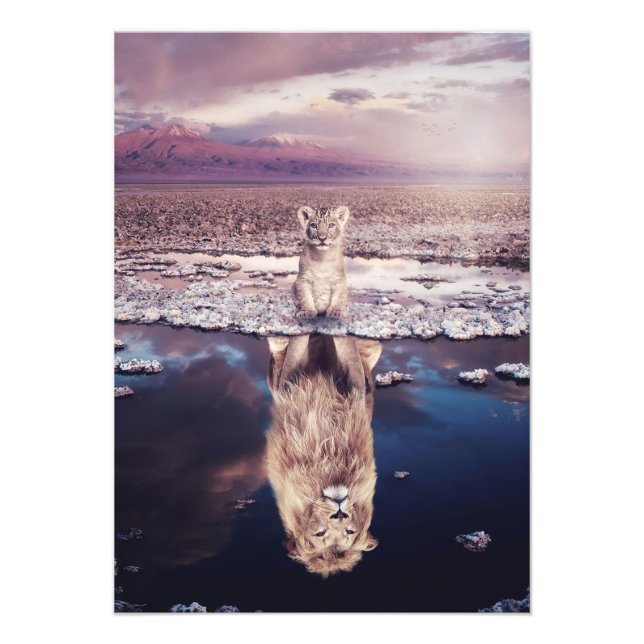 Foto El león bebé león crecerá (Frente)