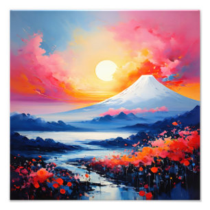 Foto El majestuoso Monte Fuji al atardecer