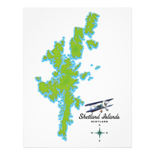 Foto El mapa de las Islas Shetland