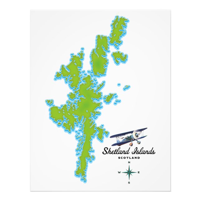 Foto El mapa de las Islas Shetland (Frente)
