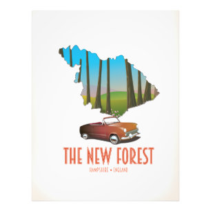 Foto El mapa del nuevo bosque Hampshire Inglaterra