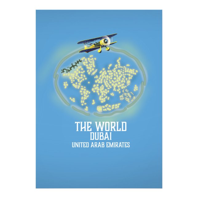 Foto El Mundo Dubai Emiratos Árabes Unidos mapa (Frente)