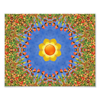Foto El Naranja de la cosecha del Sol Kaleidoscopio Azu