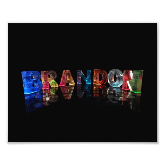 Foto El nombre Brandon en luces 3D (Frente)