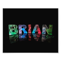 El nombre Brian en luces 3D