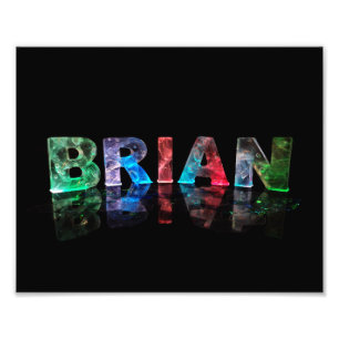 Foto El nombre Brian en luces 3D