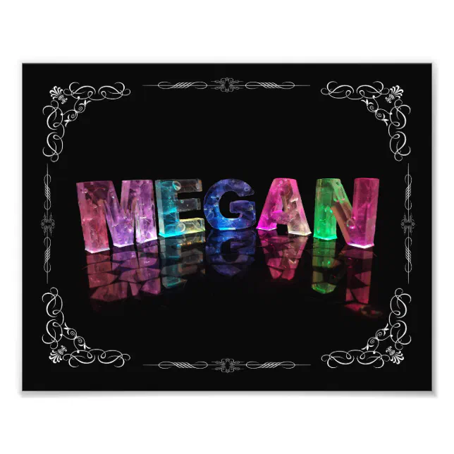 arte del nombre de megan