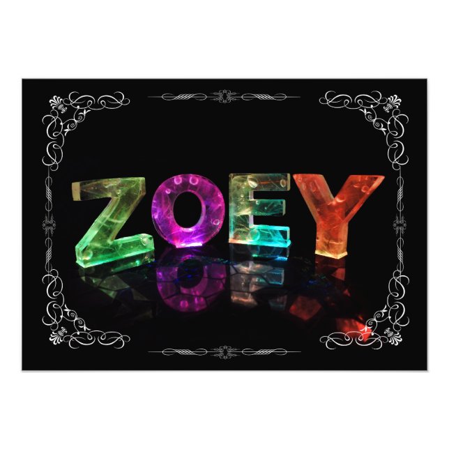 Foto El nombre Zoey - Nombre en las luces (Fotografía) (Frente)