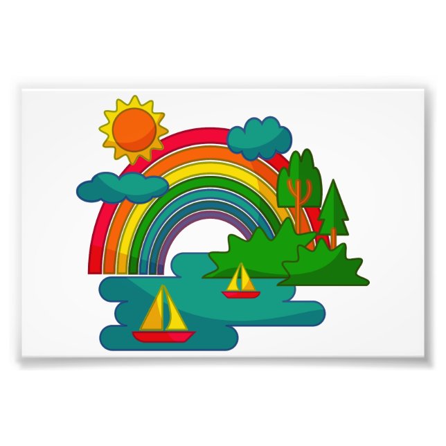 Foto El paisaje de los viajes en barco bajo las nubes d (Frente)